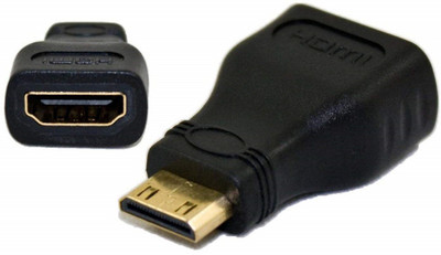 

LipiWorld TV-out Cable Pack-2 Mini HDMI Male to HDMI Female Adapter Converter(Black, For Laptop)