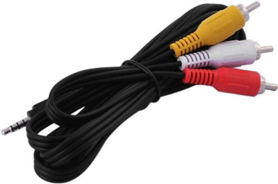 

MSATOP TV-out Cable TV-out Cable 3.5mm Stereo TRRS Male To 3 RCA Female Composite AV Cable Adapter (Multicolor, For Home Theate(Multicolor, For Home Theater, 1 m)