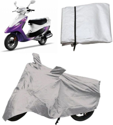 ANLOPE Two Wheeler Cover for TVS(Scooty Streak, Silver)