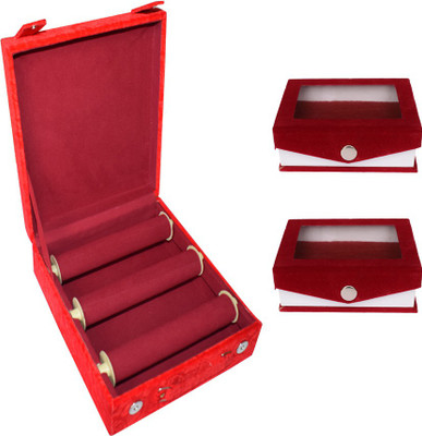 

Aadhya combo of bangle & ring boxes (maroon) Vanity Box(Maroon)