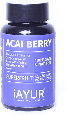 

iAYUR Acai Berry Extract 500 Mg 120 Veg Caps(120 No)