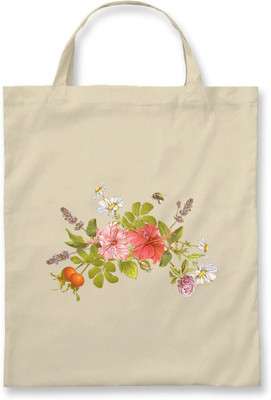 

Rawpockets Rawbags'Flower'- Natural Colour tote bag (Nursery/Play School) Multipurpose Bag(Beige, 5 L)