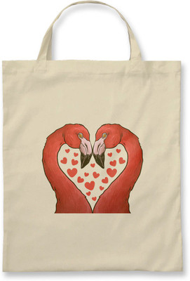 

Rawpockets Rawbags'Cute Birds Love'- Natural Colour tote bag (Nursery/Play School) Multipurpose Bag(Beige, 5 L)