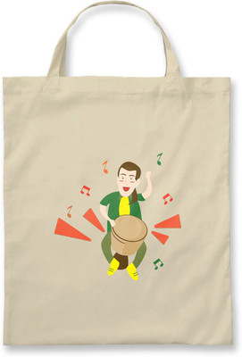 

Rawpockets Rawbags'Solo Playing Drums'- Natural Colour tote bag Multipurpose Bag(Beige, 5 L)