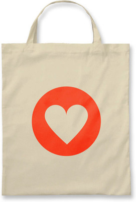 

Rawpockets Rawbags ' Heart Smiley ' - Natural Colour Tote Bag Multipurpose Bag(Beige, 5 L)