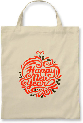 

Rawpockets Rawbags ' Happy New Year-Art ' - Natural Colour Tote Bag Multipurpose Bag(Beige, 5 L)