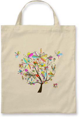 

Rawpockets Rawbags'Tree With Colourful leaves '- Natural Colour tote bag Multipurpose Bag(Beige, 5 L)