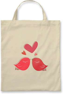 

Rawpockets Rawbags'Love Birds'- Natural Colour tote bag Multipurpose Bag(Beige, 5 L)
