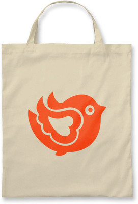 

Rawpockets Rawbags ' Bird-Heart Pattern ' - Natural Colour Tote Bag Multipurpose Bag(Beige, 5 L)