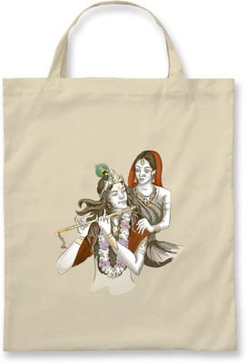 

Rawpockets Rawbags'Lord Krishna With Seetha'- Natural Colour tote bag Multipurpose Bag(Beige, 5 L)