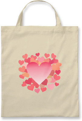 

Rawpockets Rawbags ' Heart Love ' - Natural Colour Tote Bag Multipurpose Bag(Beige, 5 L)