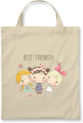 

Rawpockets Rawbags'Best Friends'- Natural Colour tote bag (Nursery/Play School) Multipurpose Bag(Beige, 5 L)