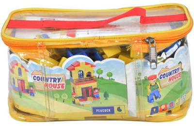 Peacock Kinder Blocks country house(Multicolor)