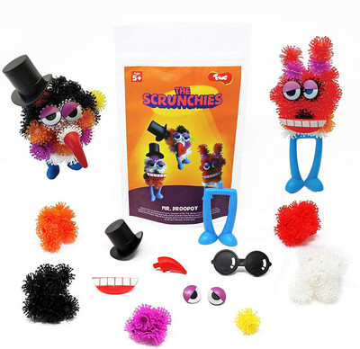 

Toiing Scrunchies - Mr. Droopoy and Friends Construction Set for Kids with Innovative Pieces as Building Blocks and Accessories(Multicolor)