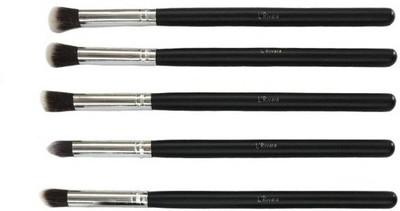 

L'Rivara 5 piece Eye Shadow Brush Set (Black+Silver) LR-135(Pack of 5)