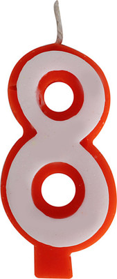 

MENTAL MIND NUMBERS CANDLE (No.-8) Candle(Red, Pack of 1)