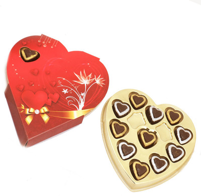 

Ghasitaram Gifts Heart Box with Sheen Hearts Bars(110 g)