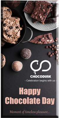 

Chocodusk Happy Chocolate Day Chocolate Bar, 85 gram Bars(85 g)