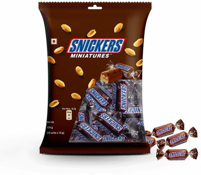 

Snickers Peanut Filled Chocolate Miniatures, 150g Pouch Bars(0.150 g)