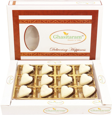 

Ghasitaram Gifts Double Decker Heart Chocolates 12 pcs Bars(180 g)