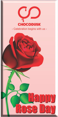 

Chocodusk Happy Rose Day Chocolate Bar, 85 gram Bars(85 g)
