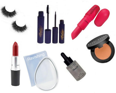 

ravishing silicone puff, MAC studio water weight foundation & primer oil & giambattista valli lipstick & matte lipstick & Padma eyeliner & mascara & BOBBI BROWN blusher(Set of 8)