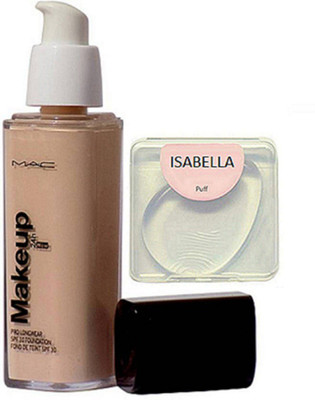 

ISABELLA Silicon Puff & Makeup Pro long wear Foundation(Set of 2)