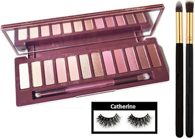 

catherine eyelashes, Naked eyeshadow palette with makeup brush 2(Set of 4)