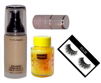 

Ellie Eyelashes, Mac Matchmaster Foundation, Nail Paint Remover, Mirror Nail Paint(Set of 4)
