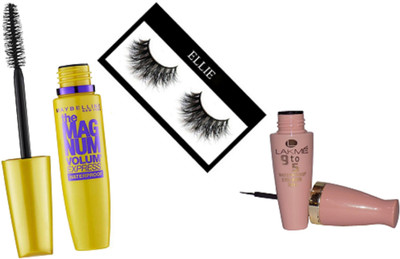 

Ellie Eyelashes, Maybelline New York The Mag Num Volum Express, 9to5 Waterproof Mascara(Set of 3)