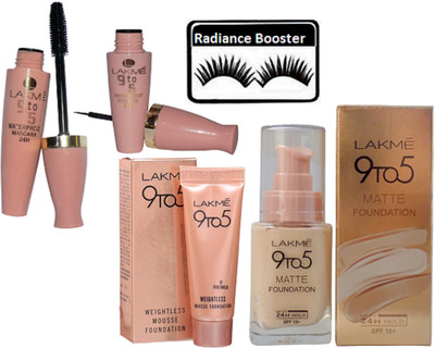 

radiance booster Eyelashes & Eyeliner+Mascara & Weightless Mousse Foundation & Matte Foundation(Set of 5)