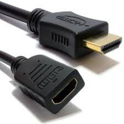 

PAC 1 Meter hdmi male to female extension HDMI Cable(Compatible with computer, Black)