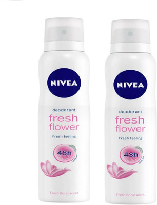 

Nivea Fresh Flower Deodorant for Women Deodorant Spray 150 ml Deodorant Spray - For Women(300 ml, Pack of 2)