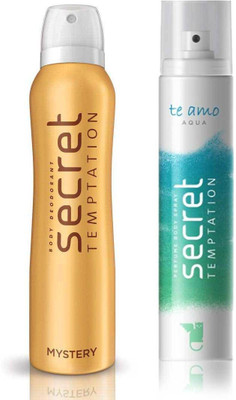 

Secret Temptation Mystery and Te Amo Aqua Body Mist - For Women(170 ml, Pack of 2)