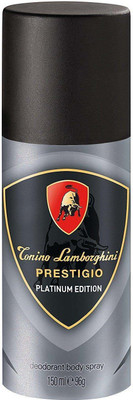 

Tonino Lamborghini Prestigio Platinum Deodorant Body Spray Deodorant Stick - For Men & Women(150 ml)