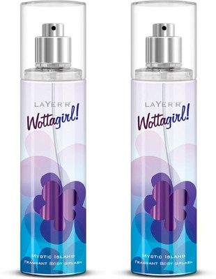 

Layer'r Shot Layer'r Wottagirl Mystic Island Perfume Body Spray - For Girls(270 ml, Pack of 2)