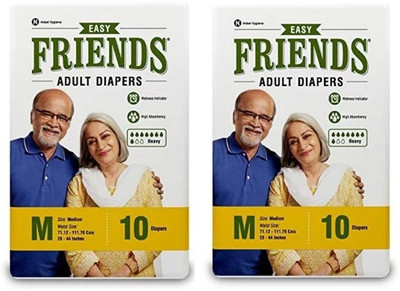 

Friends Easy adult Diaper Set of 2 packs for waist size 28-44 inches - M(20 Pieces)