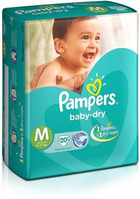 

Pampers Medium Size Diapers Jumbo Pack - M(20 Pieces)