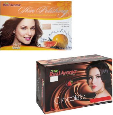 

Real Aroma Skin Polishing & Chocolate Facial Kit 620 g(Set of 2)