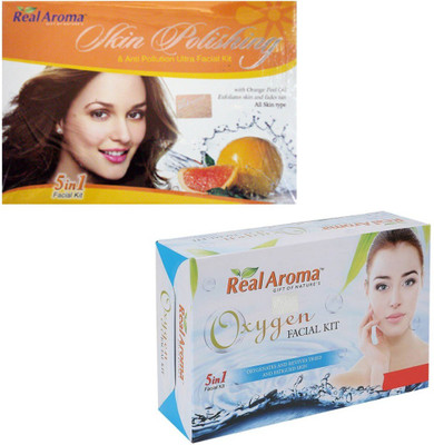 

Real Aroma Skin Polishing & Oxygen Facial Kit 620 g(Set of 2)