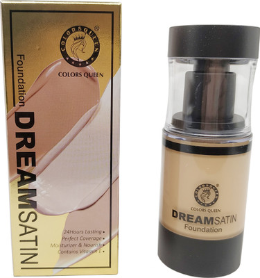 

colors queen Dream Satin Foundation 24 Hours Lasting Perfect Coverage Moisturizer and Nourish Contains Vitamin E For All Skin Type Smudgeproof Foundation(Skin)