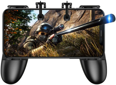 

LIFEMUSIC PUBG Mobile Controller Gamepad Trigger + Fire Button Aim L1R1 Shooter Controller For iOS Android Cell Phone S12 Joystick High Sensitivity ABS Plastic Gaming Accessory Kit(Black, For Android, iOS)