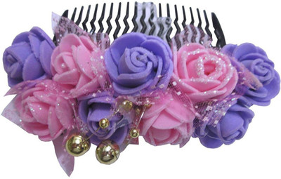 

Unique Indian Crafts Party Handmade Flower Comb Clip Hair Pin(Multicolor)