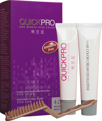 

quickpro 1 MINUTE HAIR COLOR Hair Color(Medium Brown 4.0)