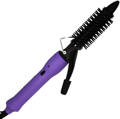 Anva Women Iron Rod Brush Styler Hair Care Curler Curl Curling Straightener 45W - Novaa A10-16B0321 Hair Curler(Violet & Black)