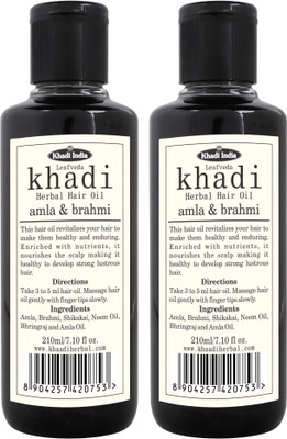 

LEAFVEDA Khadi Amla & Brahmi Hair Oil Pack of 2 Hair Oil(420 ml)
