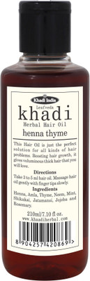

LEAFVEDA Khadi Henna & Thyme Hair Oil(210 ml)