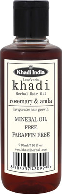 LEAFVEDA Khadi Rosemary & Amla Hair Oil Mineral Oil Free Hair Oil(210 ml)