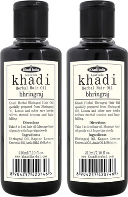 

LEAFVEDA Khadi Bhringraj Hair Oil Pack of 2 Hair Oil(420 ml)