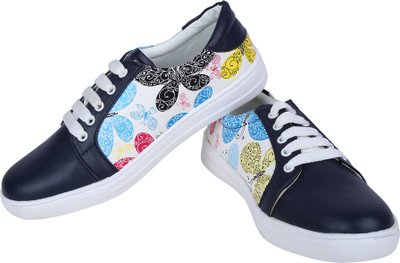 

LNG Lifestyle Girls Lace Sneakers(White, Multicolour